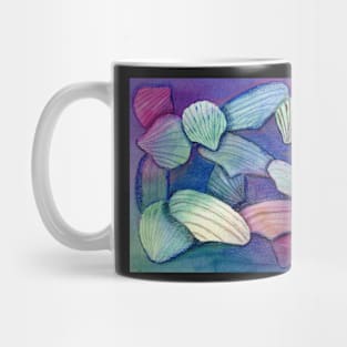 Seashells Watercolor Mixed Media Art Mug